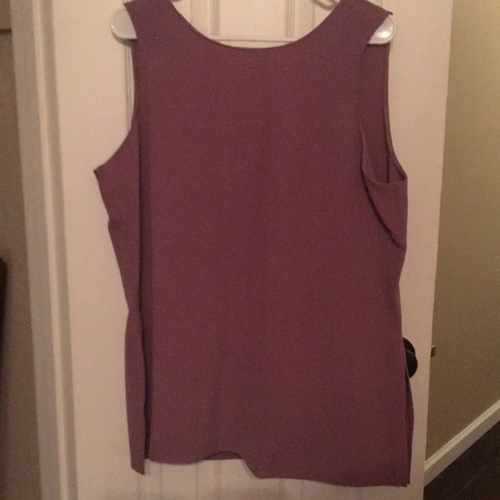 Mauve colored shell tank top. Perfect for work!